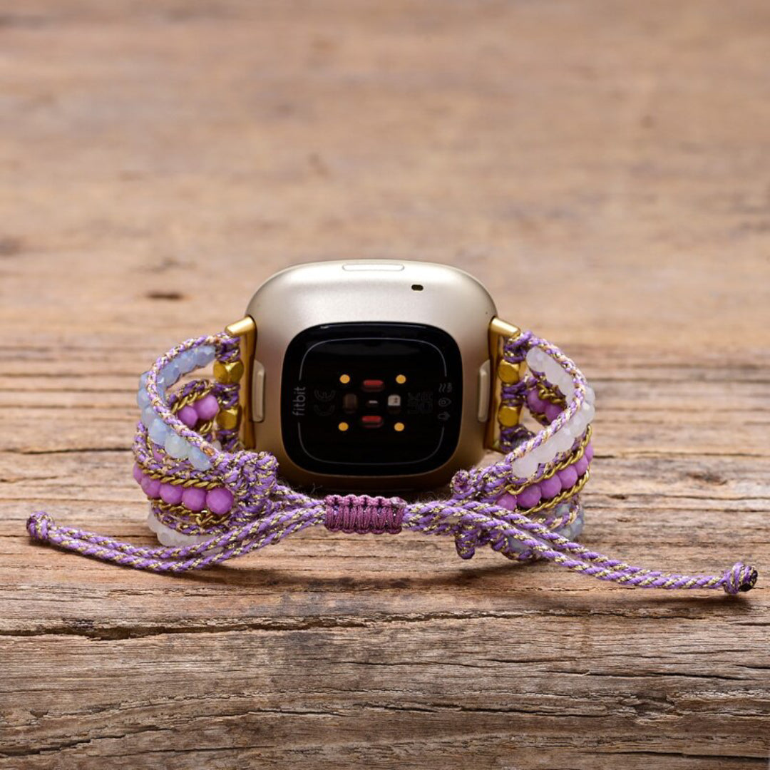 Boho Purple Stone Fitbit Watch Strap - Fitbit Watch Straps - Pretland | Spiritual Crystals & Jewelry
