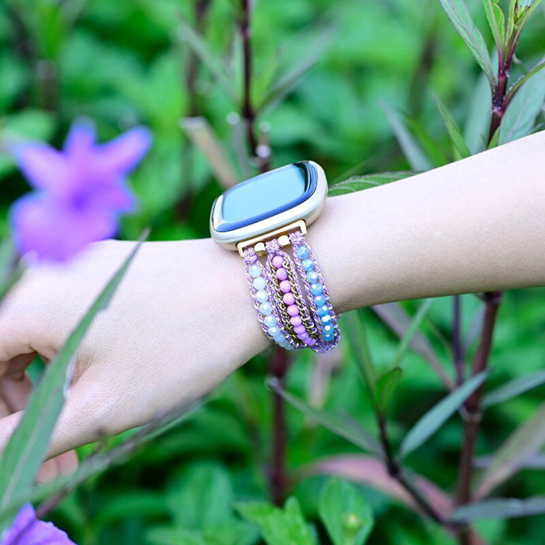 Boho Purple Stone Fitbit Watch Strap - Fitbit Watch Straps - Pretland | Spiritual Crystals & Jewelry