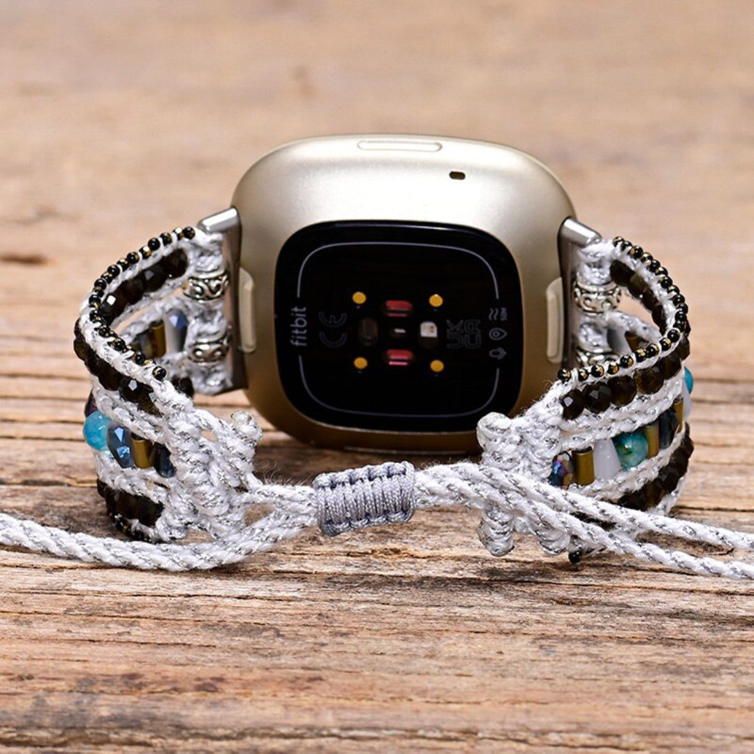 Exclusive Obsidian Fitbit Watch Strap - Fitbit Watch Straps - Pretland | Spiritual Crystals & Jewelry