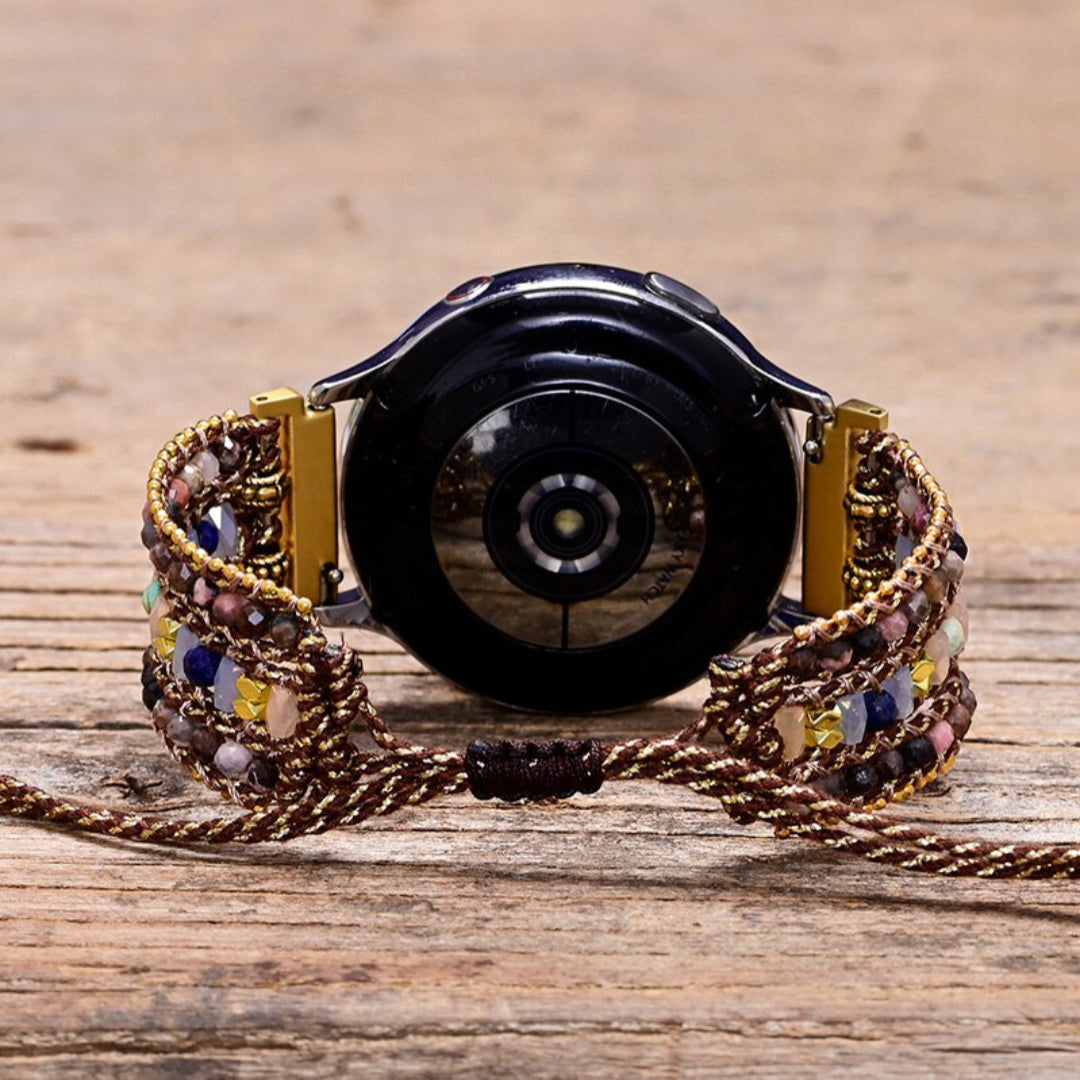Boho Rhodochrosite Samsung Watch Strap - Samsung Watch Straps - Pretland | Spiritual Crystals & Jewelry