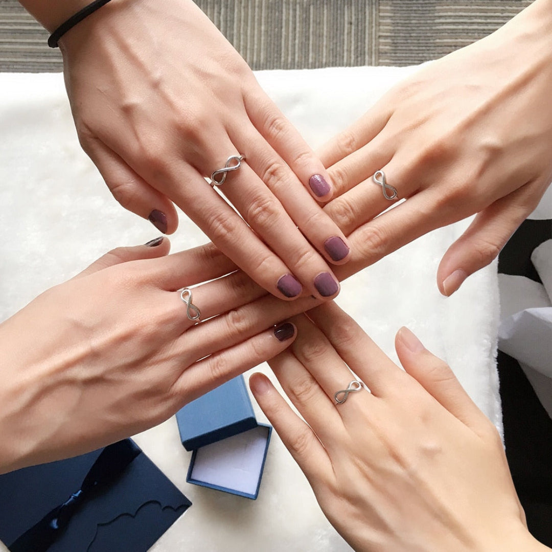 Infinity Silver Color Personalized Ring - Rings - Pretland | Spiritual Crystals & Jewelry