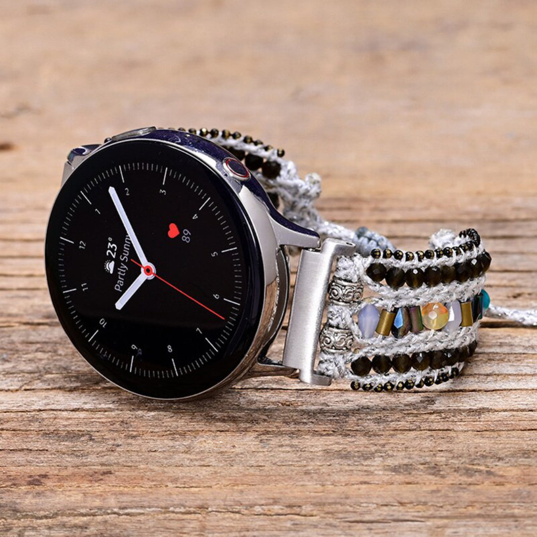 Exclusive Obsidian Samsung Watch Strap - Samsung Watch Straps - Pretland | Spiritual Crystals & Jewelry