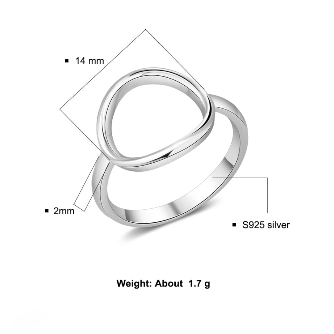 Chic Minimalist 925 Sterling Silver Ring - Rings - Pretland | Spiritual Crystals & Jewelry