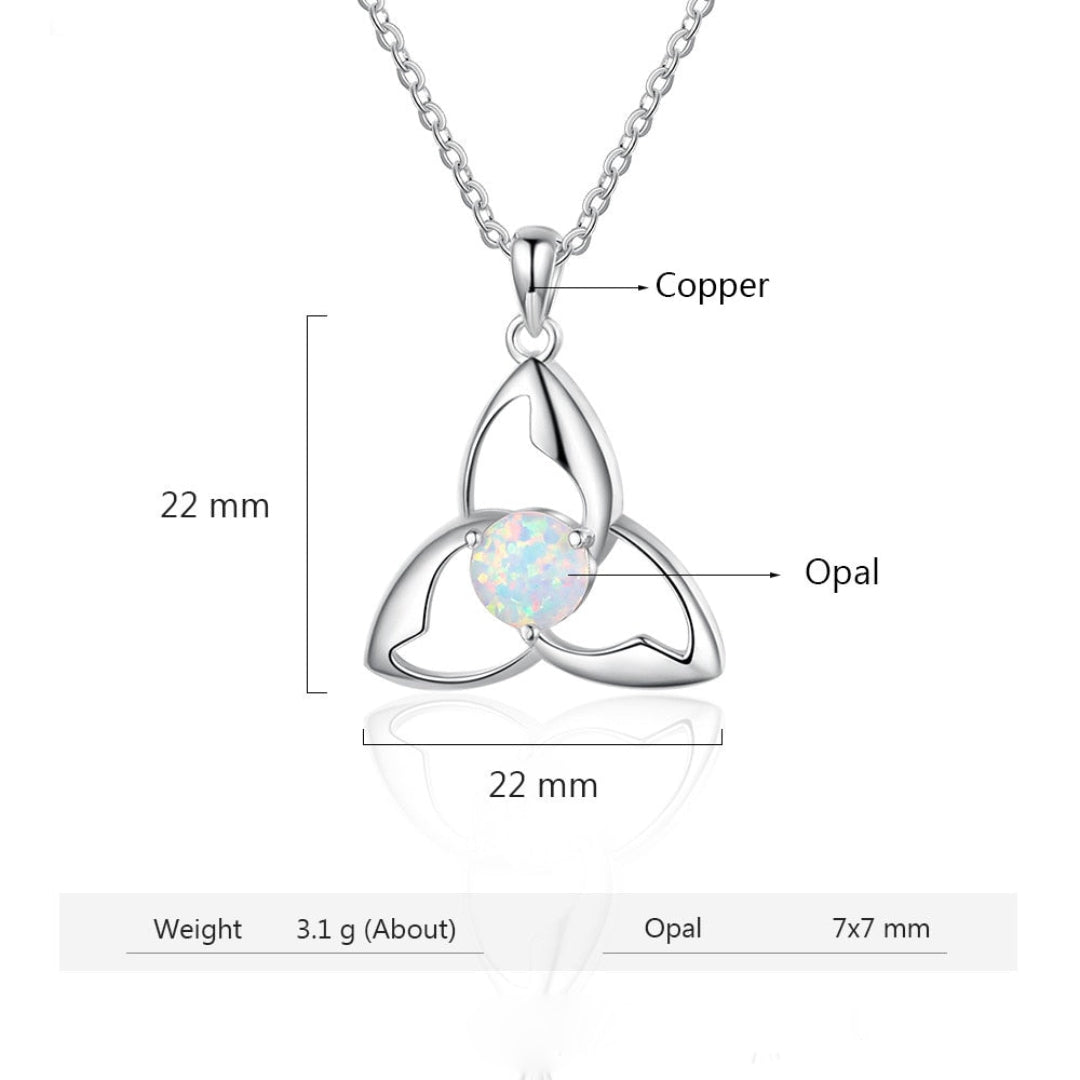 Chic White Fire Opal Pendant - Pendants - Pretland | Spiritual Crystals & Jewelry