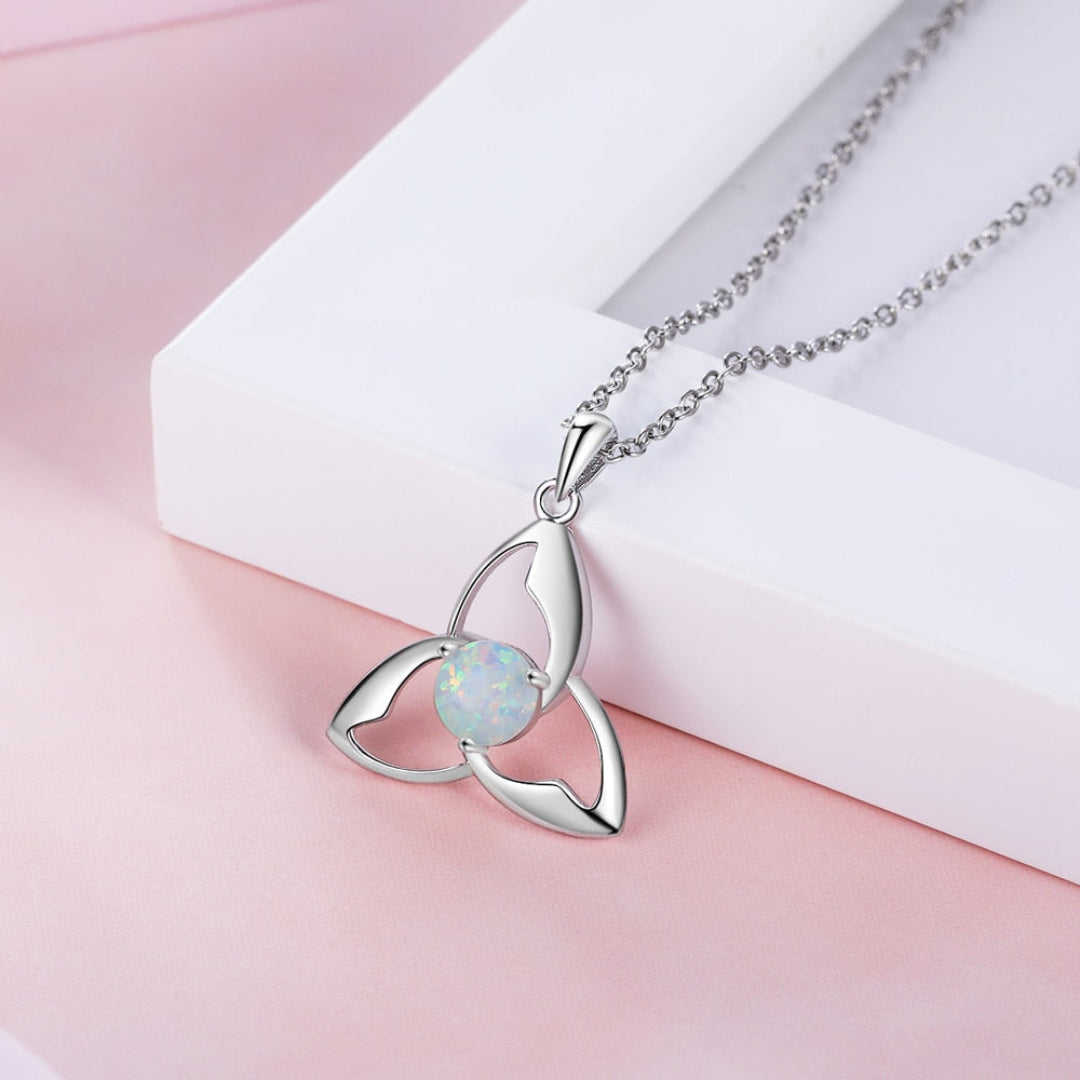 Chic White Fire Opal Pendant - Pendants - Pretland | Spiritual Crystals & Jewelry