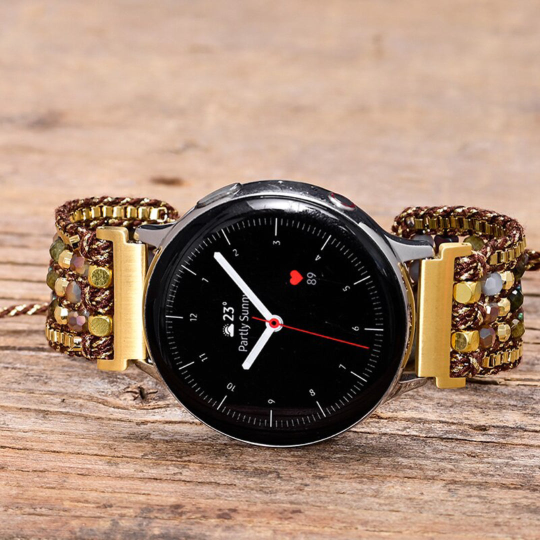 Natural Hematite Stone Samsung Watch Strap - Samsung Watch Straps - Pretland | Spiritual Crystals & Jewelry