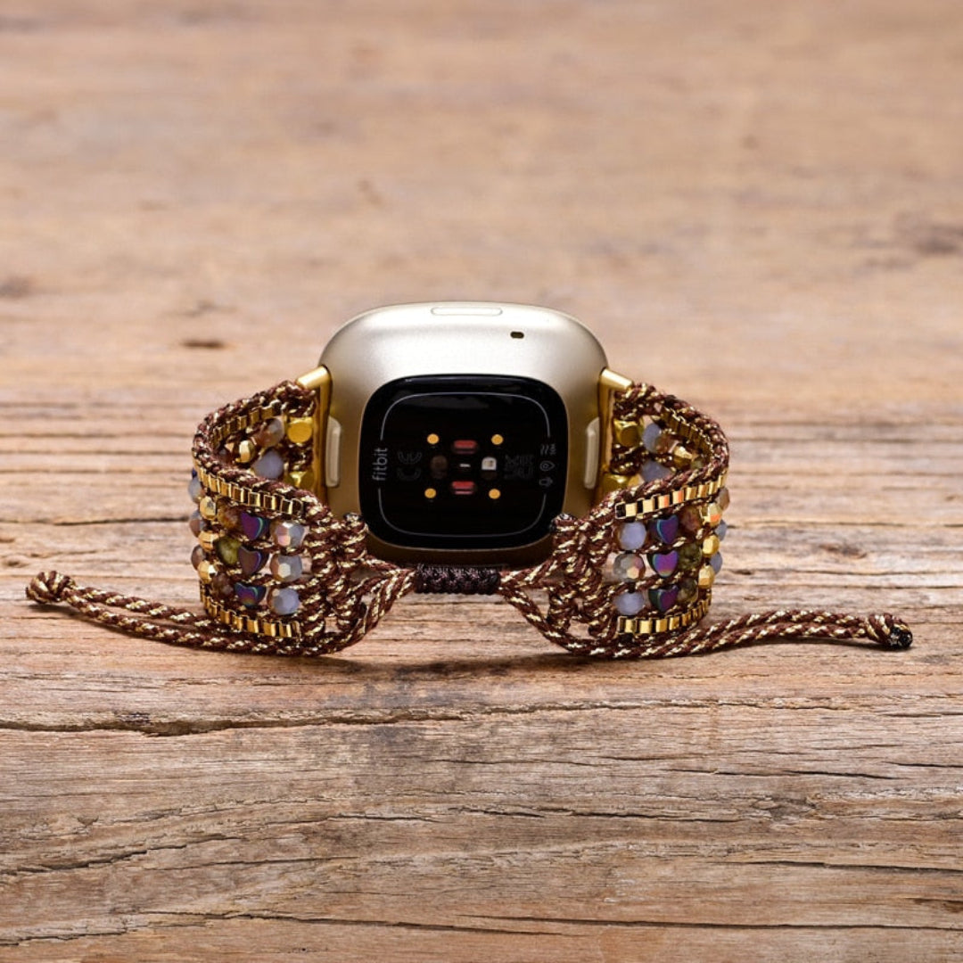 Natural Hematite Stone Fitbit Watch Strap - Fitbit Watch Strap - Pretland | Spiritual Crystals & Jewelry