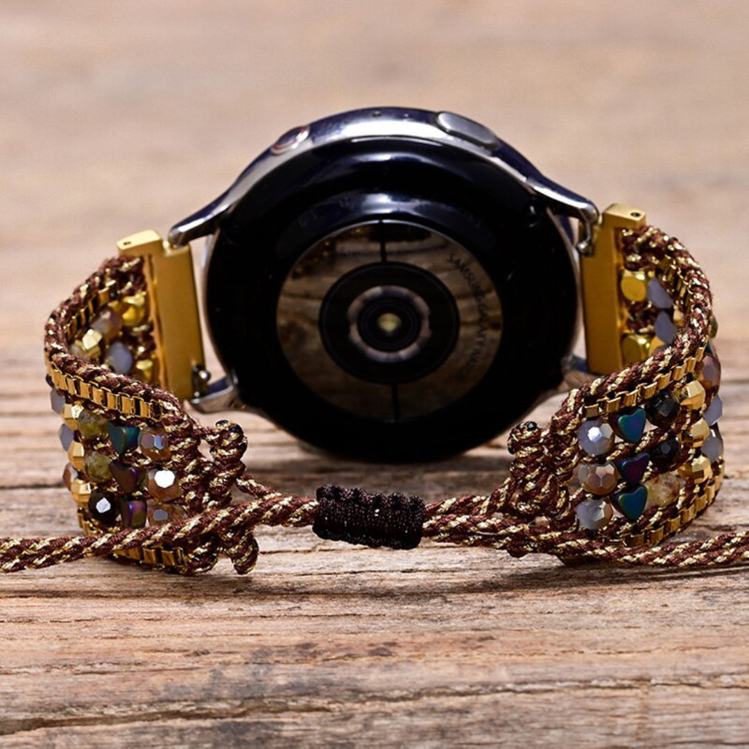 Natural Hematite Stone Samsung Watch Strap - Samsung Watch Straps - Pretland | Spiritual Crystals & Jewelry