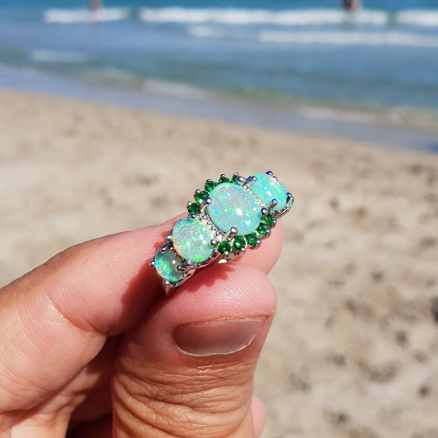 Green Opal Sterling Silver Bundle - Bundles - Pretland | Spiritual Crystals & Jewelry