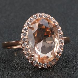 Innocent Morganite Rose Gold Silver Ring - Rings - Pretland | Spiritual Crystals & Jewelry