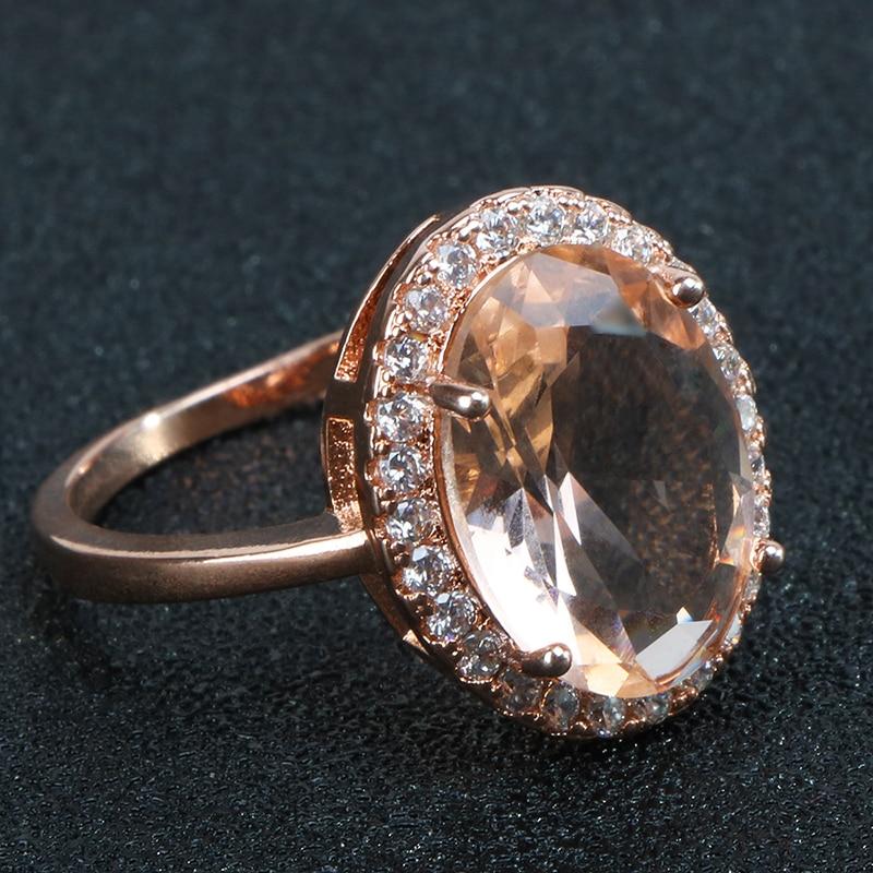 Innocent Morganite Rose Gold Silver Ring - Rings - Pretland | Spiritual Crystals & Jewelry