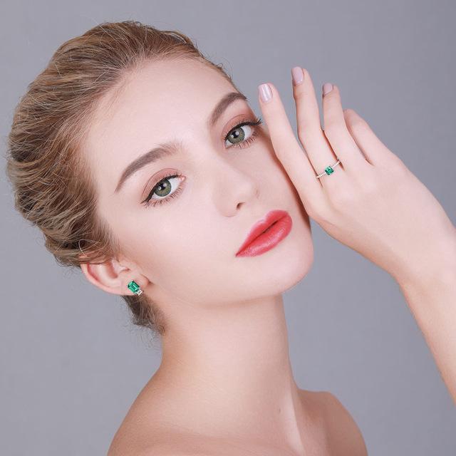 Lovely Emerald Sterling Silver Ring - Rings - Pretland | Spiritual Crystals & Jewelry