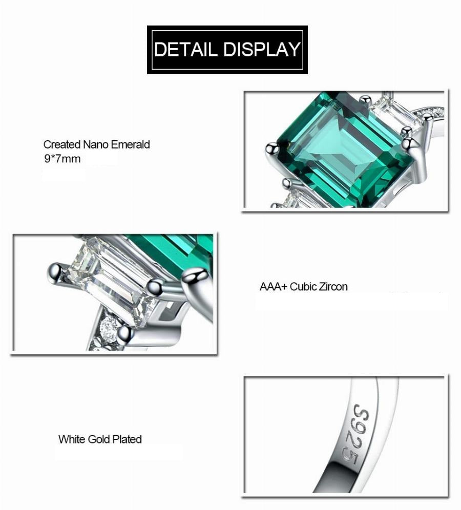 Gorgeous Emerald Sterling Silver Ring - Rings - Pretland | Spiritual Crystals & Jewelry