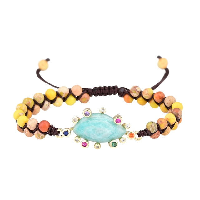 Chic Natural Stones Bracelet - Amazonite - Bracelets - Pretland | Spiritual Crystals & Jewelry