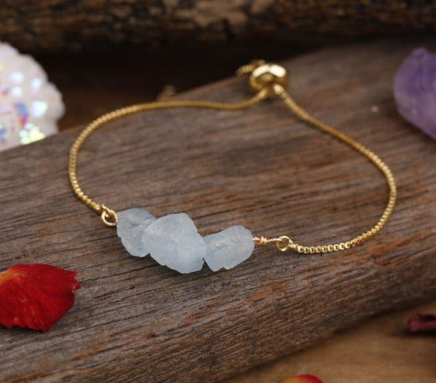 Pure Beauty Natural Stone Bracelet - Aquamarine - Bracelets - Pretland | Spiritual Crystals & Jewelry
