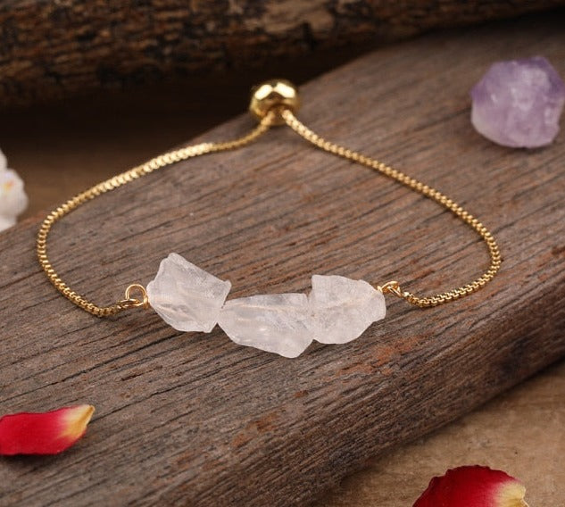 Pure Beauty Natural Stone Bracelet - White Quartz - Bracelets - Pretland | Spiritual Crystals & Jewelry