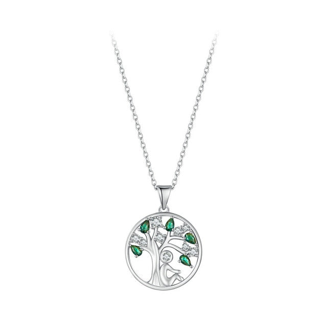 Vintage Tree Life 925 Sterling Silver Necklace