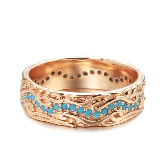 Vintage Turquoise 585 Rose Gold Ring