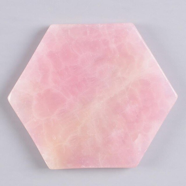 Spiritual Rose Quartz Coaster - Natural Stones - Pretland | Spiritual Crystals & Jewelry