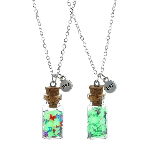 Butterfly Luminous Bottle Necklaces - Butterfly - Necklaces - Pretland | Spiritual Crystals & Jewelry