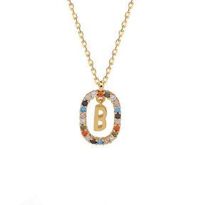 Letter 925 Sterling Silver Necklace - B / 40-46.5cm - Necklaces - Pretland | Spiritual Crystals & Jewelry