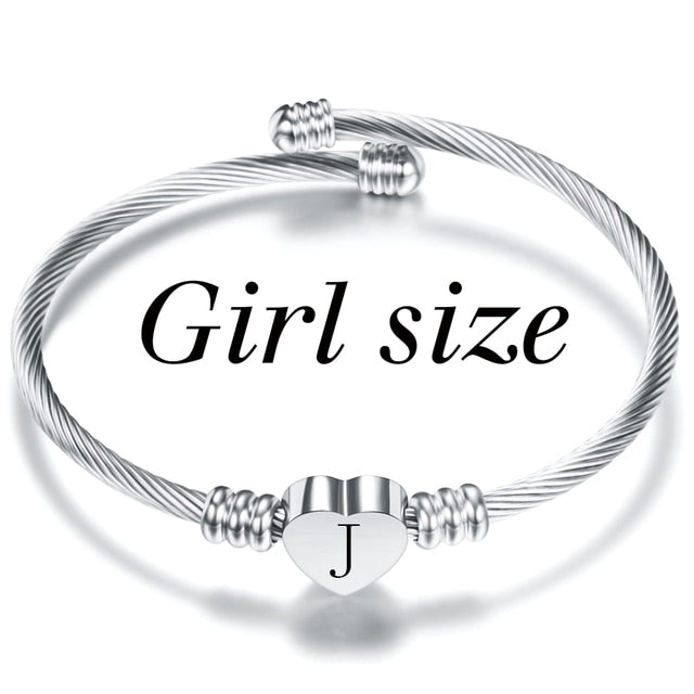 Letter Bracelet - J - Bangles - Pretland | Spiritual Crystals & Jewelry