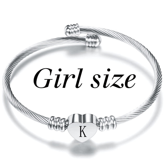 Letter Bracelet - K - Bangles - Pretland | Spiritual Crystals & Jewelry