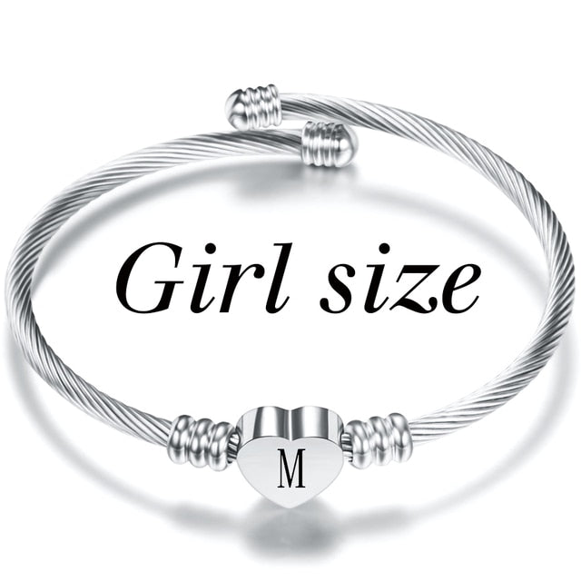 Letter Bracelet - M - Bangles - Pretland | Spiritual Crystals & Jewelry