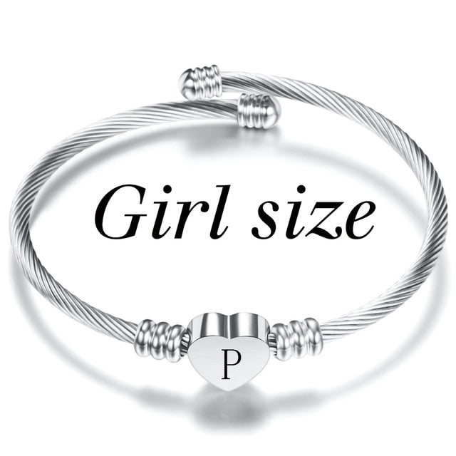 Letter Bracelet - P - Bangles - Pretland | Spiritual Crystals & Jewelry