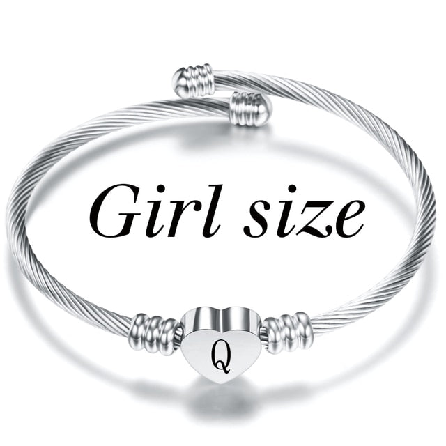 Letter Bracelet - Q - Bangles - Pretland | Spiritual Crystals & Jewelry