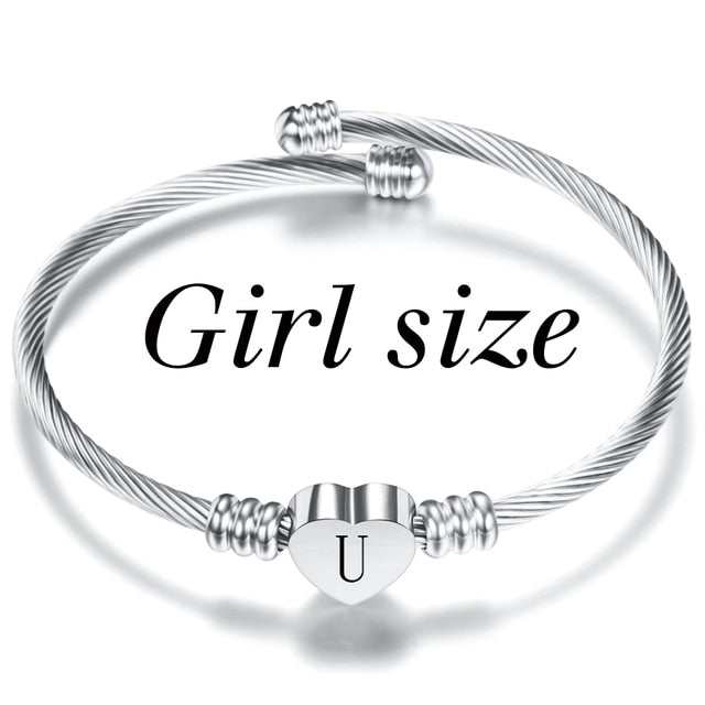 Letter Bracelet - U - Bangles - Pretland | Spiritual Crystals & Jewelry