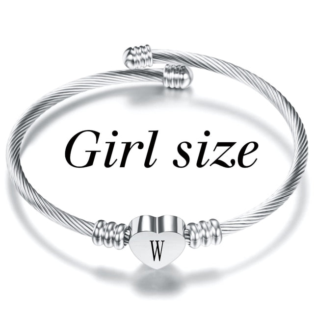 Letter Bracelet - W - Bangles - Pretland | Spiritual Crystals & Jewelry