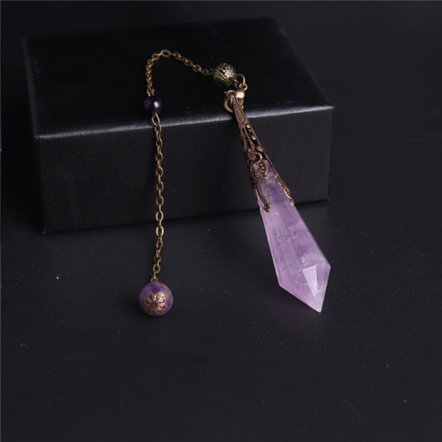 Natural Stone Amulet Pendulum - Amethyst - Natural Stones - Pretland | Spiritual Crystals & Jewelry