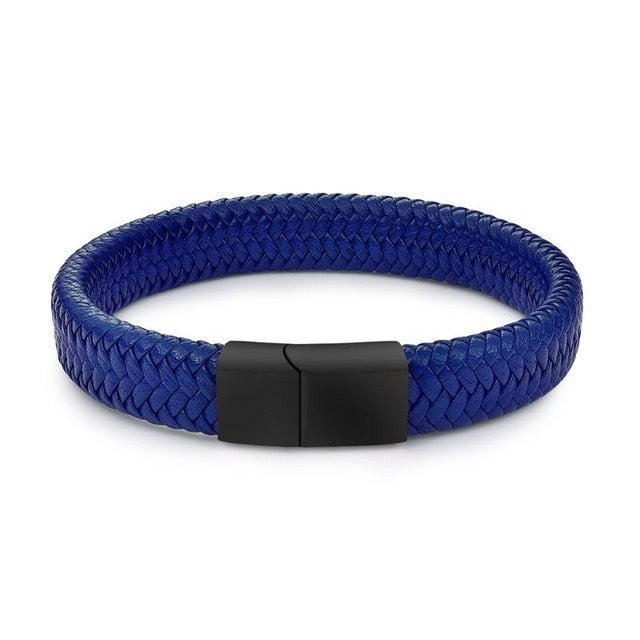 Genuine Leather Braided Bracelet - Bracelets - Pretland | Spiritual Crystals & Jewelry