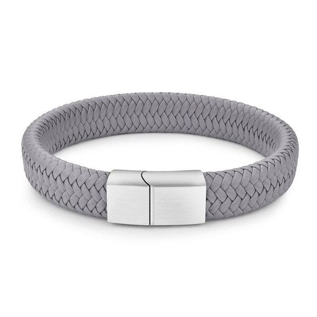 Genuine Leather Braided Bracelet - Bracelets - Pretland | Spiritual Crystals & Jewelry