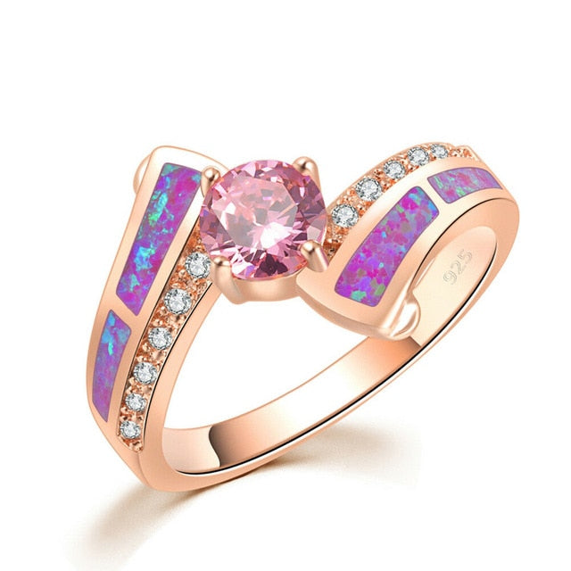 Pink Topaz Zirconia Ring - Rings - Pretland | Spiritual Crystals & Jewelry