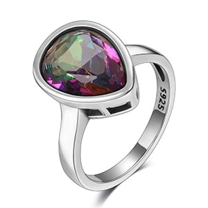 Spiritual Mystic Topaz Sterling Silver Ring - Rings - Pretland | Spiritual Crystals & Jewelry