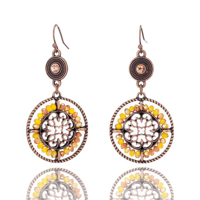 Turquoise Boho Earrings - Type 4 - Earrings - Pretland | Spiritual Crystals & Jewelry