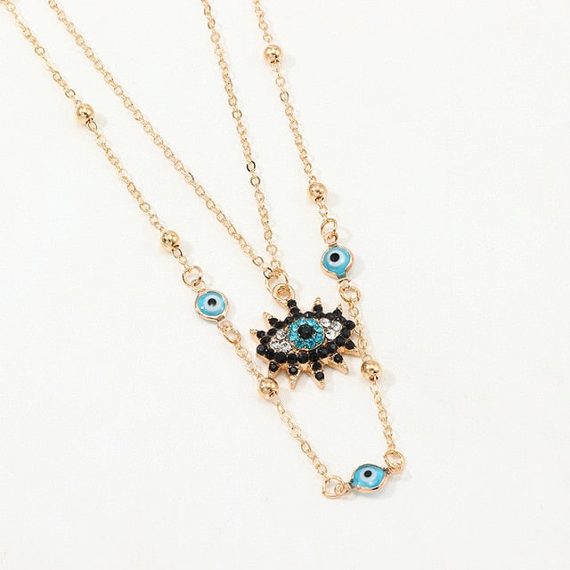 Vintage Design Evil Eye Necklace - Necklaces - Pretland | Spiritual Crystals & Jewelry