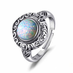 Vintage Opal 925 Sterling Silver Ring