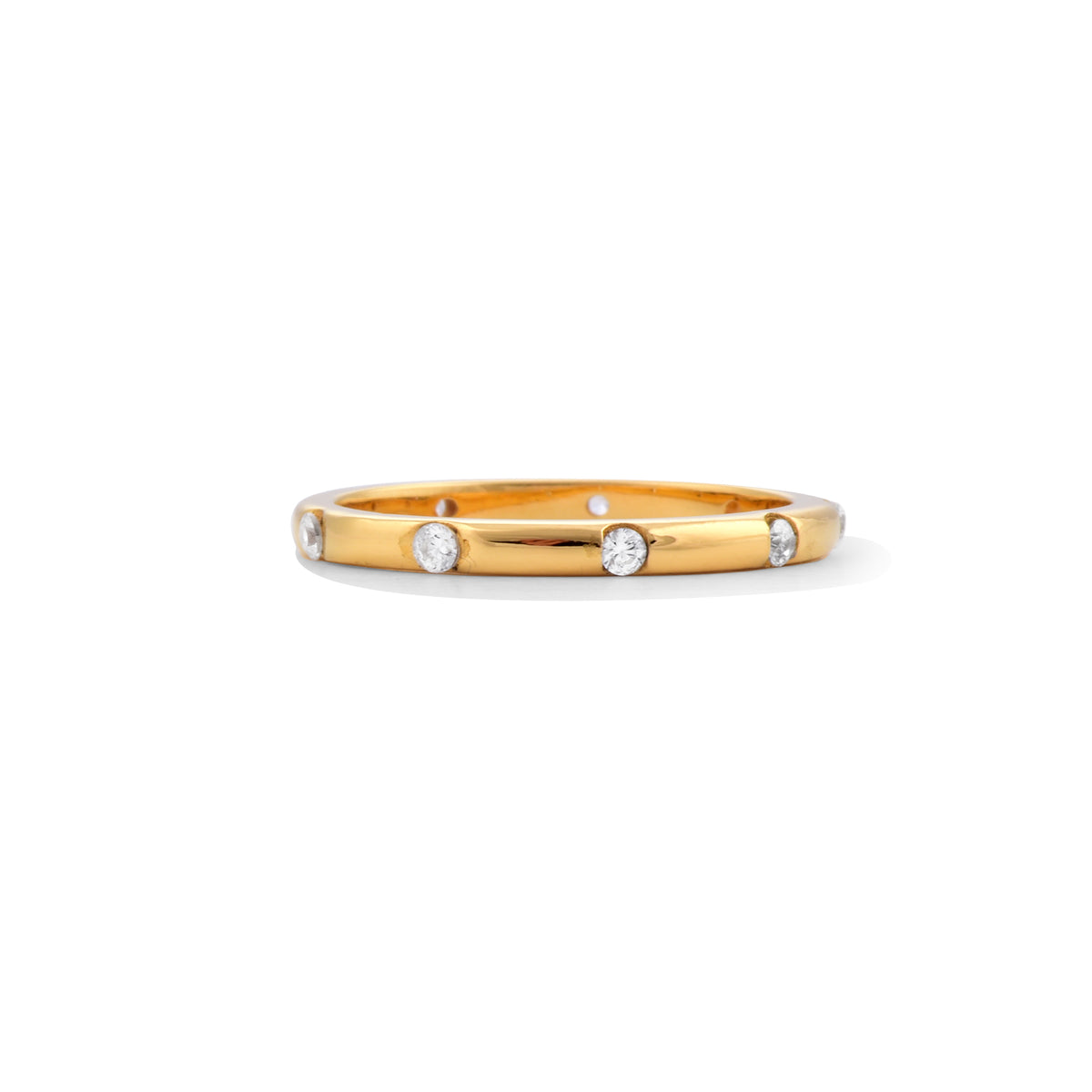 Zirconia Stacker Gold Ring