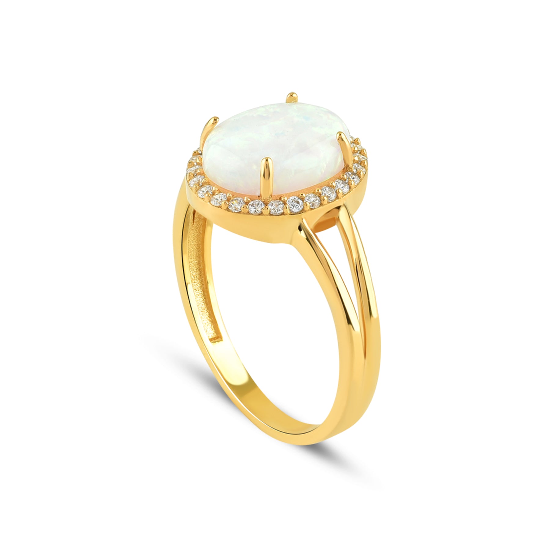 Luminosa Glowing Moonstone Gold Ring