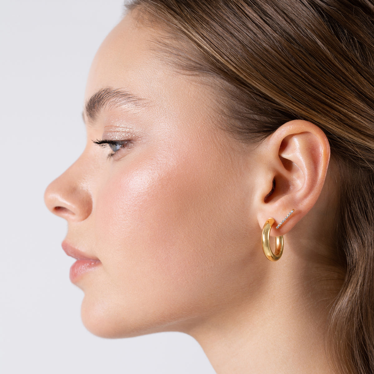 Bar Stud 24K Gold Vermeil Earrings