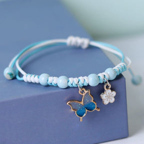 Blue Butterfly Charm Bracelet - Bracelets - Pretland | Spiritual Crystals & Jewelry