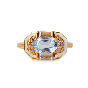 Lena Topaz 24K Gold Ring - Gold Vermeil Ring - Pretland | Spiritual Crystals & Jewelry