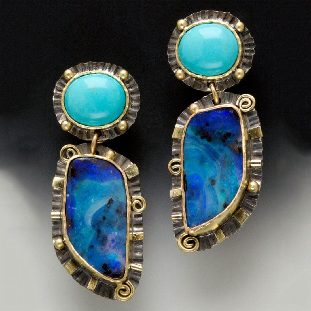 Chillin' Ocean Wave Earrings - Gold - Earrings - Pretland | Spiritual Crystals & Jewelry