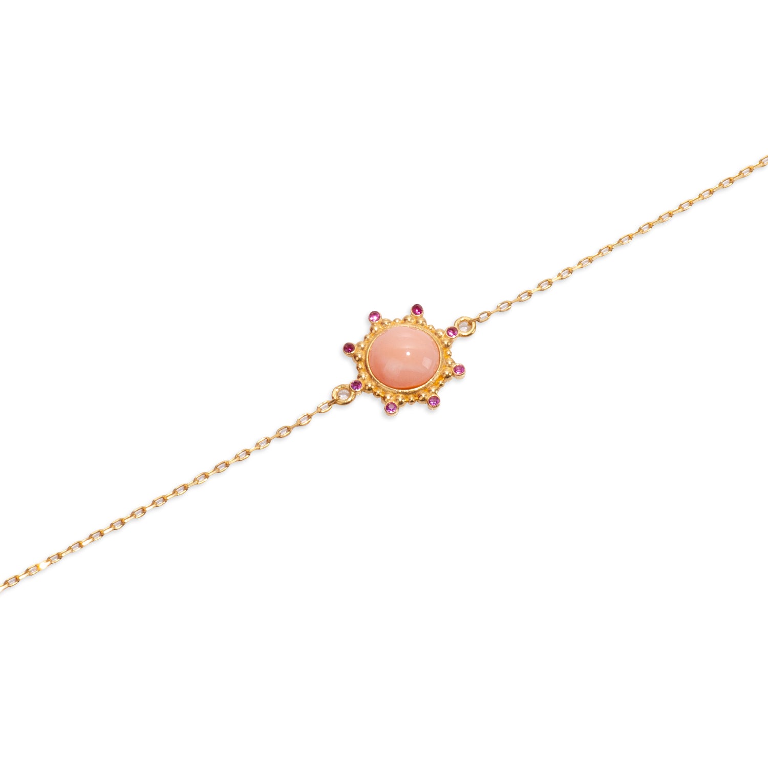 Starlight Pink Opal 24K Gold Bracelet - Gold Vermeil Bracelets - Pretland | Spiritual Crystals & Jewelry