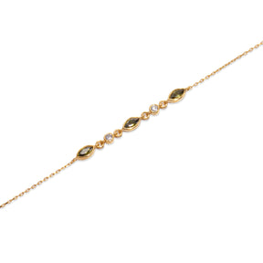 Vivian Green Quartz 24K Gold Bracelet - Gold Vermeil Bracelets - Pretland | Spiritual Crystals & Jewelry