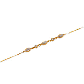 Vivian Clear Quartz 24K Gold Bracelet - Gold Vermeil Bracelets - Pretland | Spiritual Crystals & Jewelry