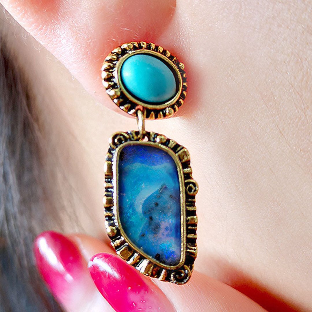 Chillin' Ocean Wave Earrings - Earrings - Pretland | Spiritual Crystals & Jewelry